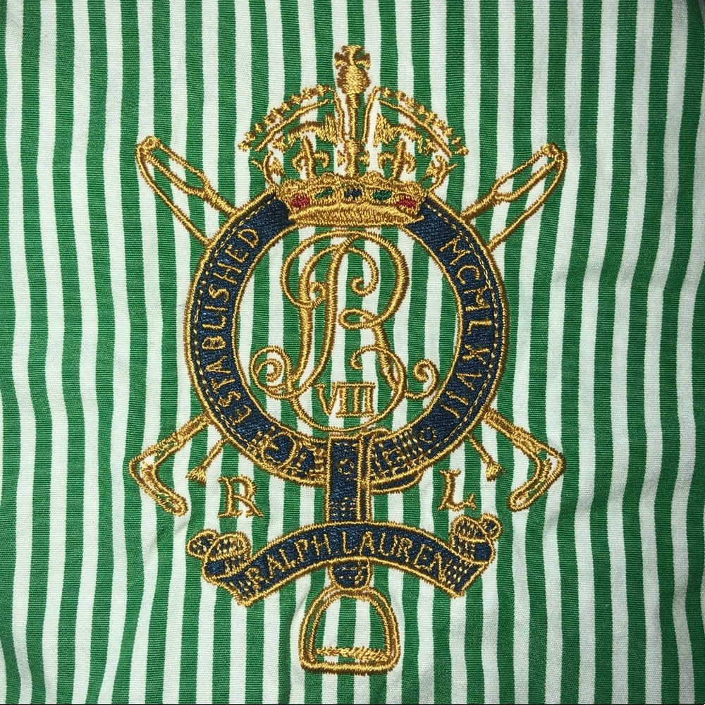 RARE VINTAGE RALPHLAUREN EMBROIDERED DRESS SHIRT